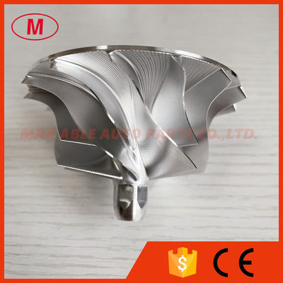 PTE55 55.00/76.20mm A22255-102.Rev 0 00411 7+7 blades point milling turbocharger aluminum 2618/billet compressor wheel