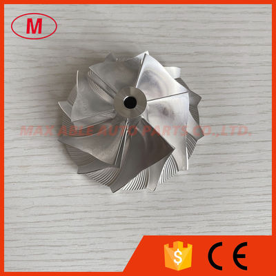 CUSTOM reverse 6+6 blades 57.04/76.13mm High performance turbo milling/alumunum 2618/billet compressor wheel