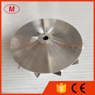 CUSTOM reverse 6+6 blades 57.04/76.13mm High performance turbo milling/alumunum 2618/billet compressor wheel
