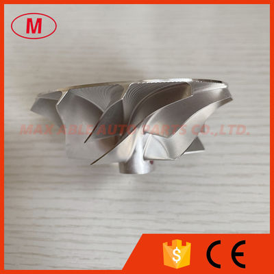 CUSTOM reverse 6+6 blades 57.04/76.13mm High performance turbo milling/alumunum 2618/billet compressor wheel
