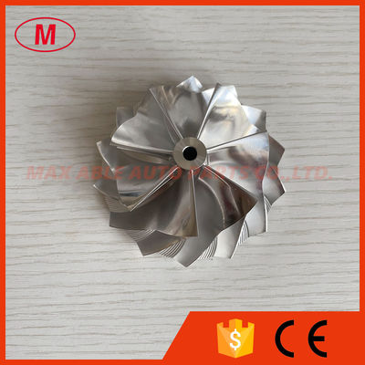 CUSTOM reverse 7+7 blades 59.00/76.00mm High performance Turbo Billet/milling/aluminum 2618 compressor wheel