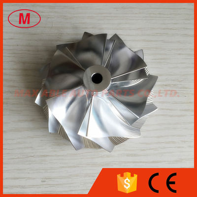 T04E 67.43/82.00mm 6+6 blades turbocharger milling/aluminum 2618/billet compressor wheel