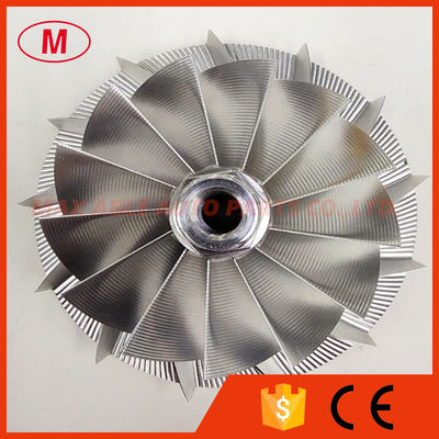 GT55 GENII 91.00/133.30mm 13+0 blades Point Milling, Sharp Trailing Edge milling/aluminum 2618/billet compressor wheel