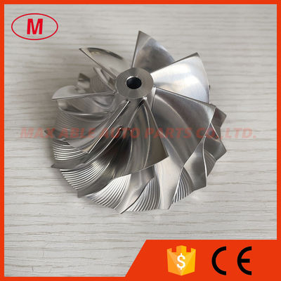 Custom reverse 64.00/80.00mm 7+7 blades LEP style high performance turbo milling/Aluminum 2618/billet compressor wheel