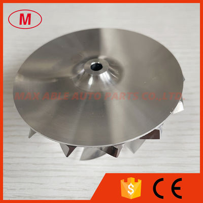 Custom reverse 64.00/80.00mm 7+7 blades LEP style high performance turbo milling/Aluminum 2618/billet compressor wheel