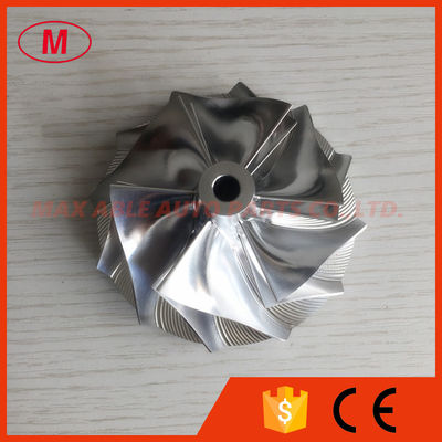 T04S 58.10/76.07mm 6+6 blades turbo aluminum 2618/milling/billet compressor wheel for racing