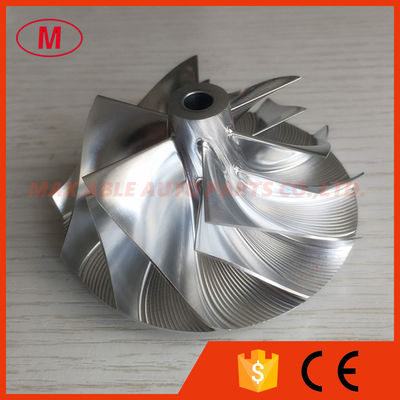 T04S 58.10/76.07mm 6+6 blades turbo aluminum 2618/milling/billet compressor wheel for racing