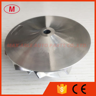 T04S 58.10/76.07mm 6+6 blades turbo aluminum 2618/milling/billet compressor wheel for racing