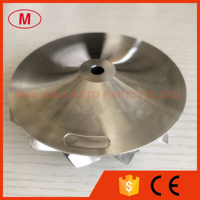 T04E 62.45/82.36mm 7+7 blades high performance turbocharger milling/aluminum 2618/billet compressor wheel For GTX3582
