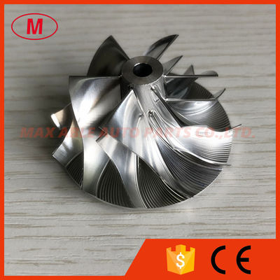 TF035 13T/TF035HL-13TK3-4.0 38.35/51.00mm 6+6 blades high performance aluminum 2618/milling/ Billet compressor wheel