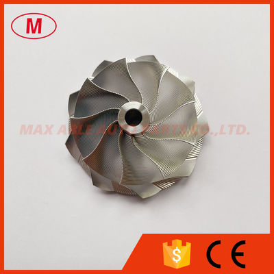 G25-550 48.35/60.00mm 9+0 Blades Point Milling snake curveTurbo Aluminum 2618/Milling/billet Compressor Wheel for 871389-5004S/871389-5005S