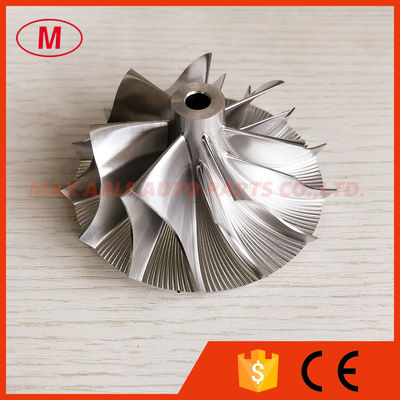 T04S 409535-0007 57.10/76.07mm 7+7blades High performance turbo aluminum 2618/milling/billet compressor wheel