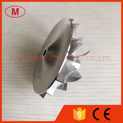 T04S 409535-0007 57.10/76.07mm 7+7blades High performance turbo aluminum 2618/milling/billet compressor wheel