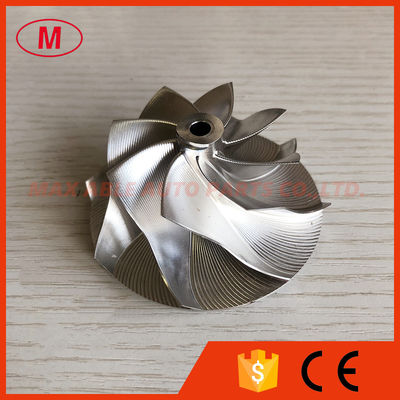 GT15-25 49.70/67.40mm 8+0 blades Point Milling, Air curve turbocharger milling/aluminum 2618/Billet compressor wheel