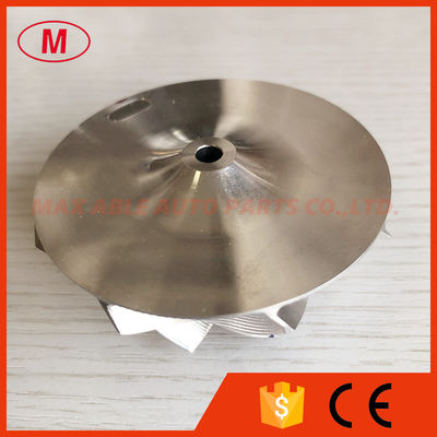 GT15-25 49.70/67.40mm 8+0 blades Point Milling, Air curve turbocharger milling/aluminum 2618/Billet compressor wheel