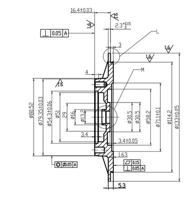 T04B backplate back plate for turbocharger