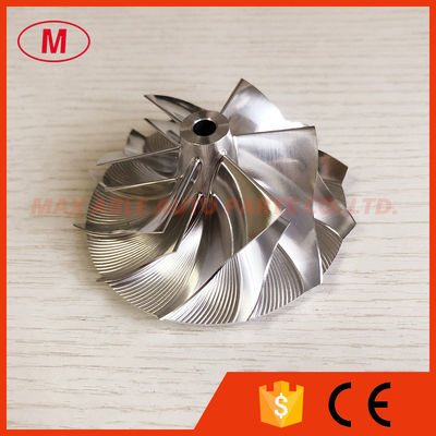 CUSTOM reverse 6+6 blades 57.04/76.13mm High performance turbo milling/alumunum 2618/billet compressor wheel