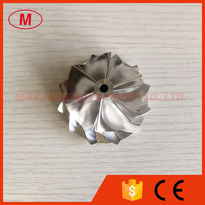 GT15-25 49.62/61.98mm 6+6 blades Turbo milling/aluminum 2618/billet compressor wheel