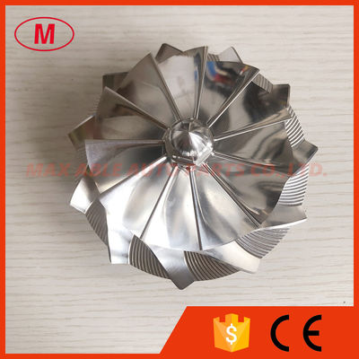 GTA45 80.00/106.50m 11+0 blades turbo milling/aluminum 2618/billet compressor wheel for Nissan 14201-00Z1D/712402-0000