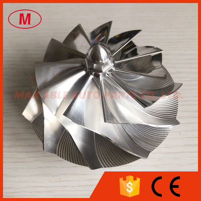 GTA45 80.00/106.50m 11+0 blades turbo milling/aluminum 2618/billet compressor wheel for Nissan 14201-00Z1D/712402-0000