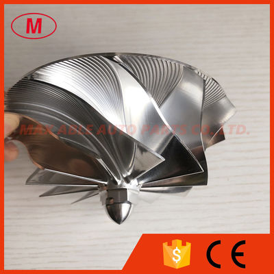 GTA45 80.00/106.50m 11+0 blades turbo milling/aluminum 2618/billet compressor wheel for Nissan 14201-00Z1D/712402-0000