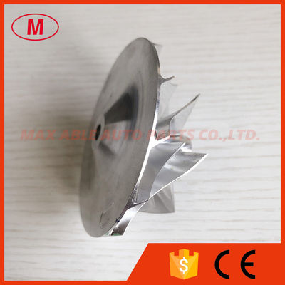 T04E 6+6 blades 52.45/74.99mm turbocharger milling/aluminum 2618/billet compressor wheel