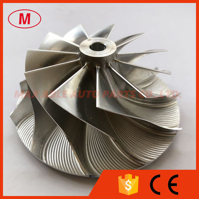 T04S 58.47/76.07mm 11+0 blades turbo milling/aluminum 2618/billet compressor wheel for Racing trailing angle 75 degree