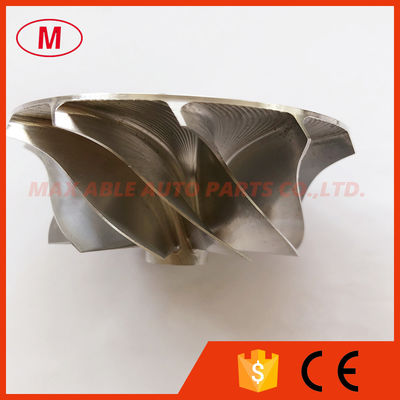 T04S 58.47/76.07mm 11+0 blades turbo milling/aluminum 2618/billet compressor wheel for Racing trailing angle 75 degree