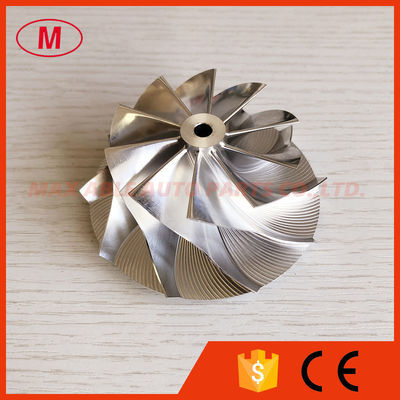 GT15-25 forward 56.50/77.00mm 10+0 blades high performance Turbo milling/aluminum 2618/billet compressor wheel