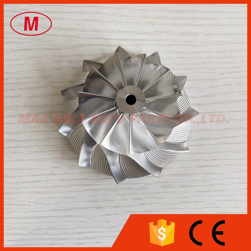 GT15-25 52.00/76.13mm 11+0 blades turbo milling/aluminum 2618/billet compressor wheel