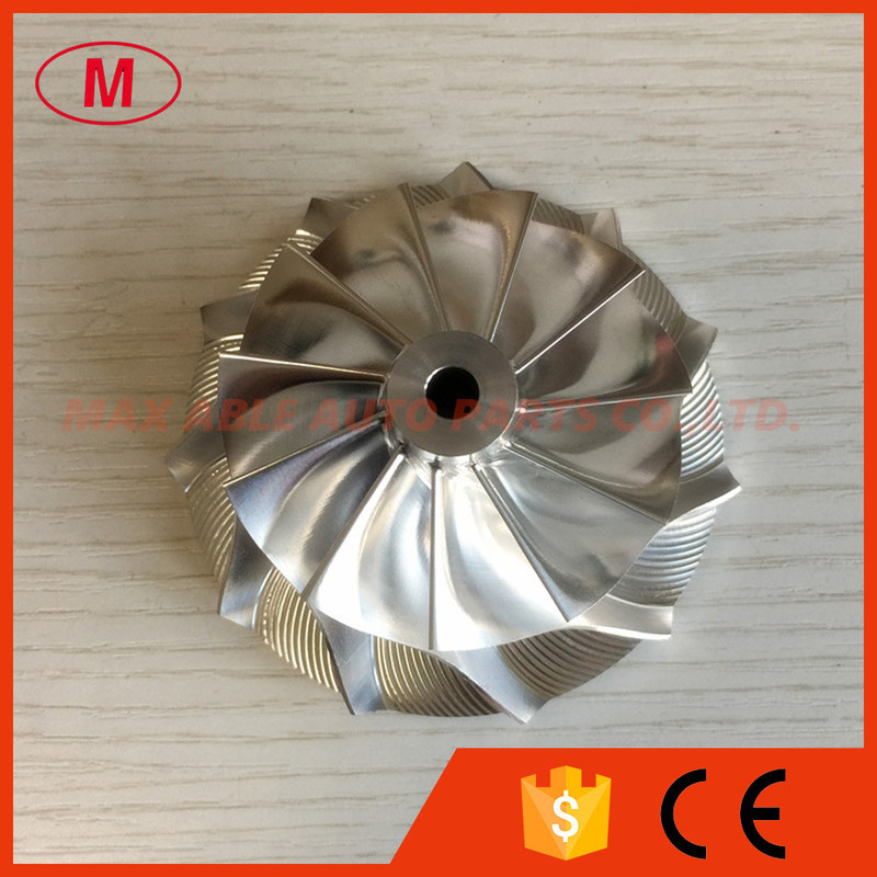 GT3037 452708-0001 11+0 blades 57.04/76.13mm turbo milling/billet compressor wheel for 700382-12/700177-7 racing