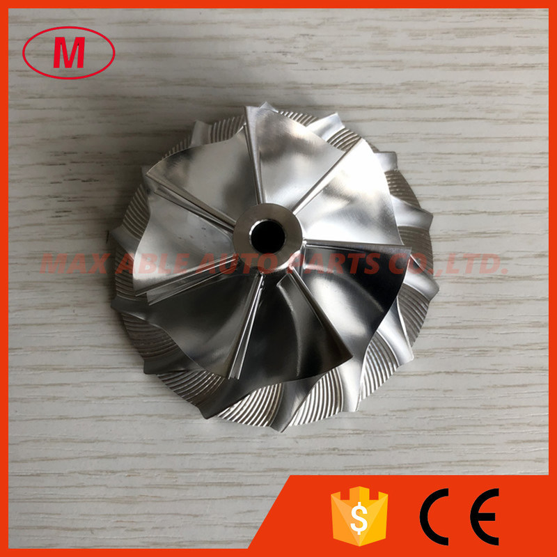 TD05H reverse 55.50/76.13mm 7+7 blades tapered tip angle:14 degree Turbo milling/aluminum 2618/billet compressor wheel