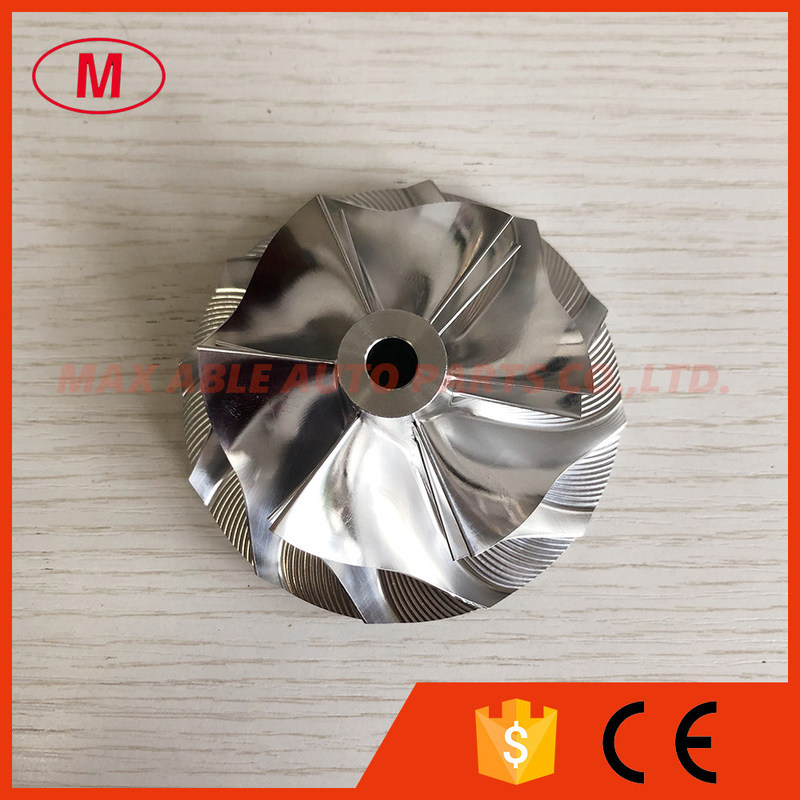 TA45 441793-0015 63.00/84.02 mm 6+6 blades turbo milling/aluminum 2618/billet compressor wheel for 452075-0001