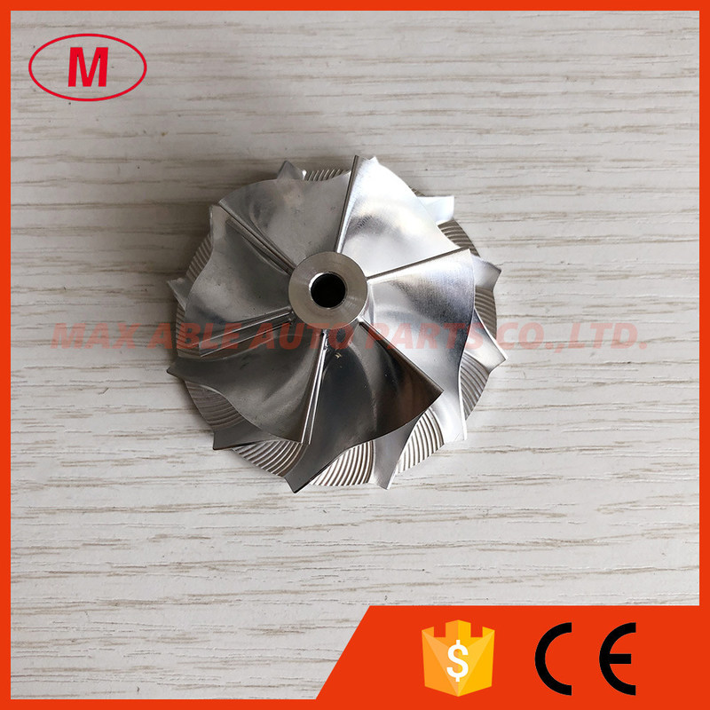 RHF5 reverse 6+6 blades 44.93/58.00mm performance turbo aluminum 2618/milling/billet compressor wheel for JHJ /06K145702