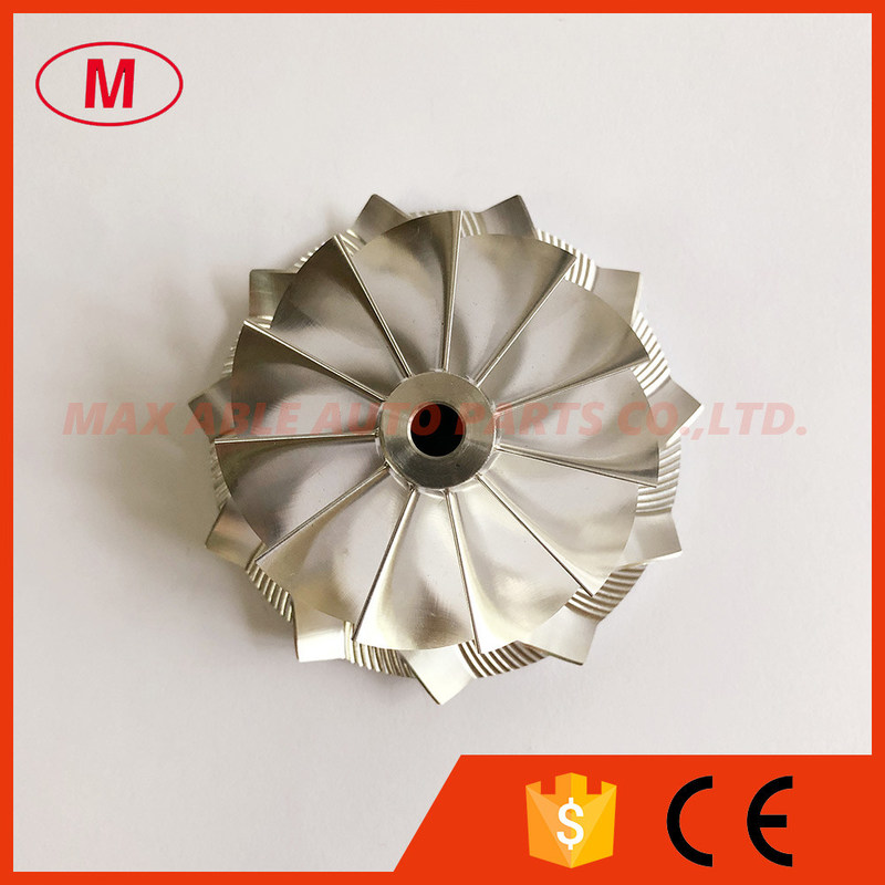 RHF55 52.56/68.00mm 11+0 blades high perforance Turbo milling/aluminum 2618/billet compressor wheel