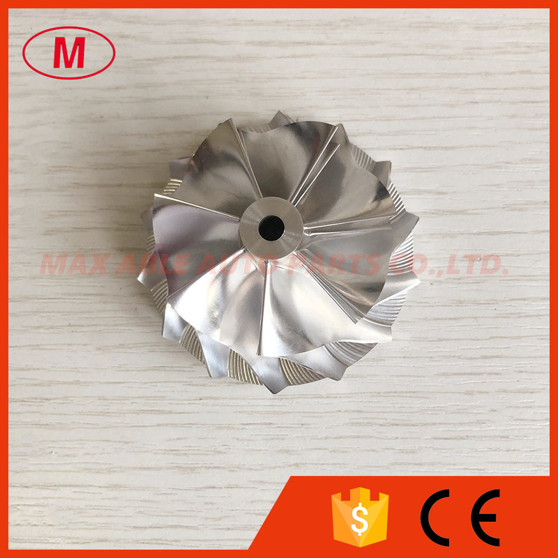 GT15-25 49.15/63.00mm 7+7 blades high performance turbo milling/aluminum 2618/billet compressor wheel
