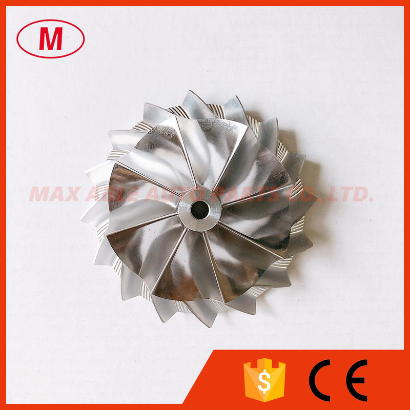 K24 58.00/75.00mm 8+8 blades high performance turbocharger milling/aluminum 2618/billet compressor wheel