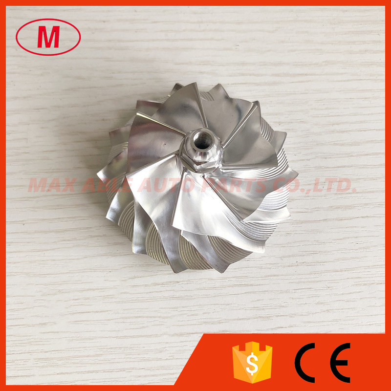 T04E 7+7 blades 53.87/76.07mm 448048-0004 performance Bullet Head turbo milling/aluminum 2618/billet compressor wheel