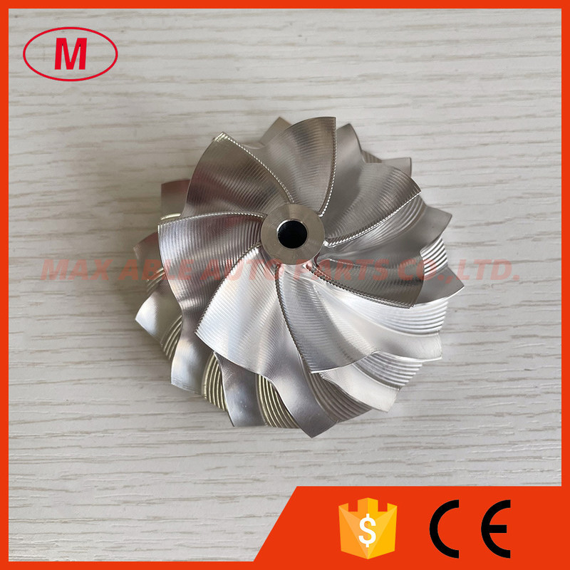 GT3076 forward 7+7 blades 56.00/76.13mm Point Milling Air Curve turbo milling/aluminum 2618/billet compressor wheel
