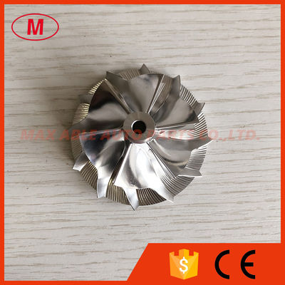 Rueda de compresor K04 5306-123-2035 41.65/56.08mm 6+6 álabes de alto rendimiento para turbocompresor, fresado/aluminio 2618 / billet